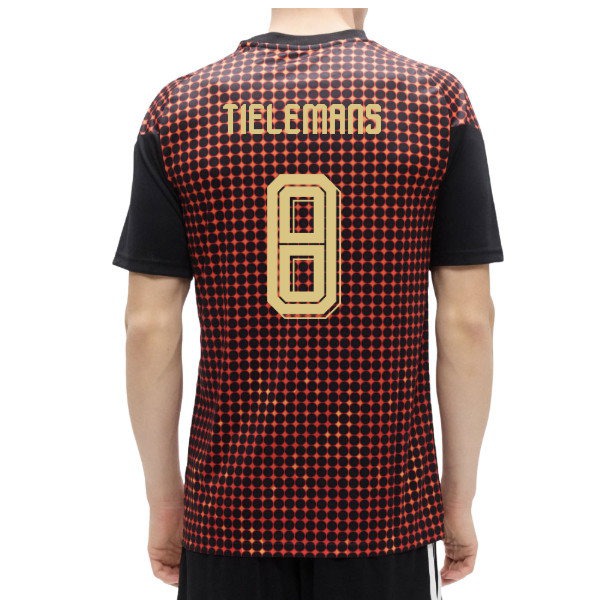 2026-2027 Belgium Home Pre-Match Shirt (Black-Red) (Tielemans 8) — Buy Online
