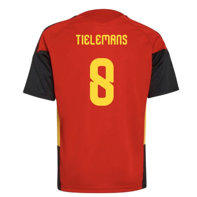 2026-2027 Belgium Training Jersey (Red) - Kids (Tielemans 8) — Shop Now