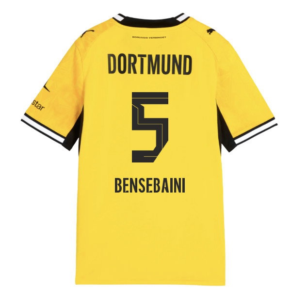 2026-2027 Borussia Dortmund Home Shirt (Kids) (Bensebaini 5) — Buy Online