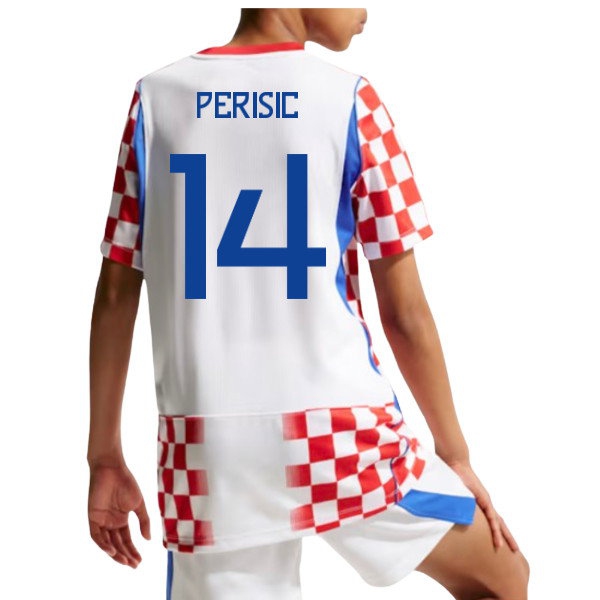 2026-2027 Croatia Home Shirt (Kids) (Perisic 14) — Shop Online
