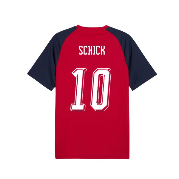 2026-2027 Czech Republic Warm Up Jersey (Dark Cherry) (Schick 10) — Buy Online