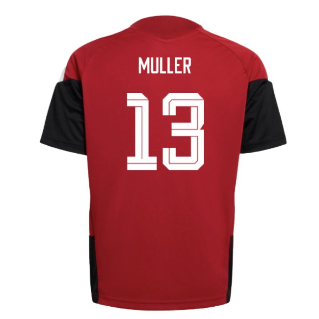 2026-2027 Germany Training Jersey (Red) - Kids (Muller 13) — Buy Now