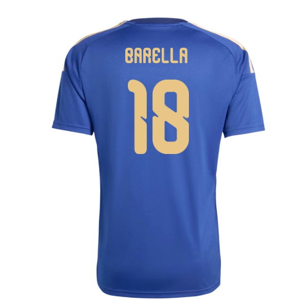 2026-2027 Italy Home Fan Jersey (Barella 18) — Shop Online