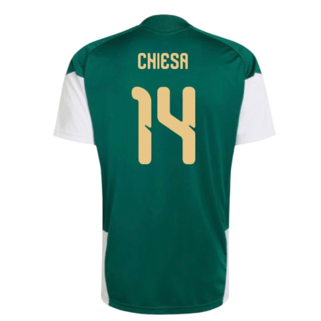 2026-2027 Italy Training Jersey (Green) (Chiesa 14) — Buy Now
