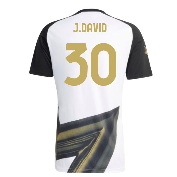 2026-2027 Juventus Pre-Match Shirt (White) (J.David 30) — Buy Now