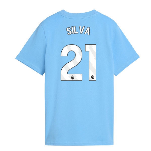 2026-2027 Man City FtblCulture Tee (Light Blue) (Silva 21) — Shop Now