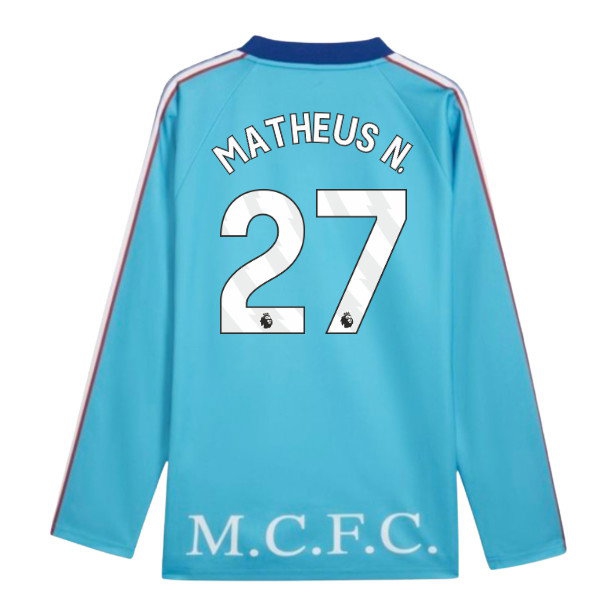 2026-2027 Man City KING Jersey LS (Blue) (Matheus N. 27) — Buy Now