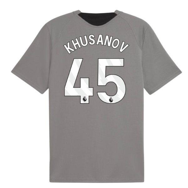 2026-2027 Man City Training Jersey (Cast Iron) (Khusanov 45) — Buy Online