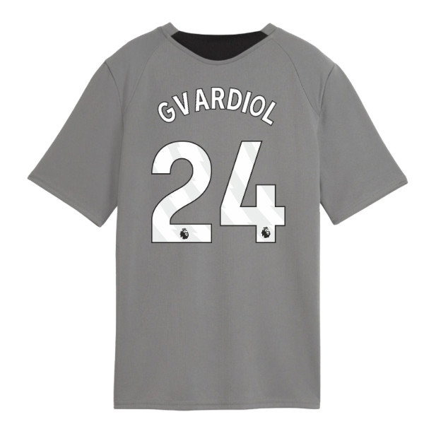 2026-2027 Man City Training Jersey (Cast Iron) - Kids (Gvardiol 24) — Shop Online