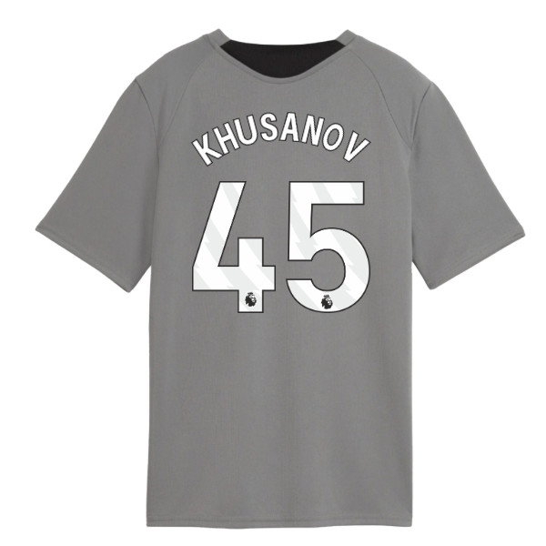 2026-2027 Man City Training Jersey (Cast Iron) - Kids (Khusanov 45) — Buy Online