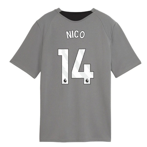 2026-2027 Man City Training Jersey (Cast Iron) - Kids (Nico 14) — Shop Online