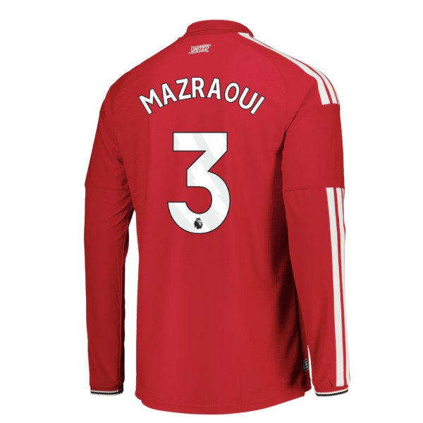 2026-2027 Man Utd Player Version Long Sleeve Home Shirt (Mazraoui 3) — Buy Online