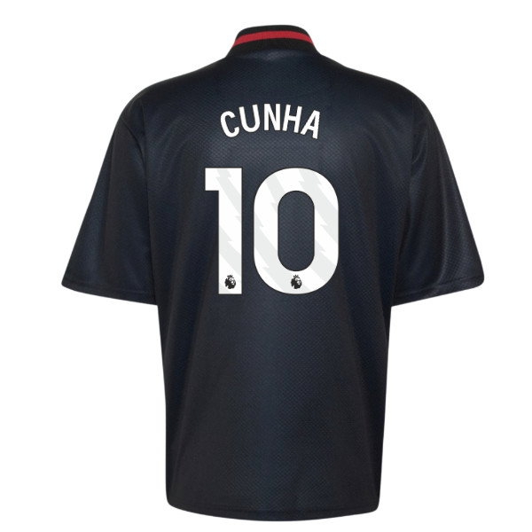 2026-2027 Man Utd Street Jersey (Black) (Cunha 10) — Buy Online