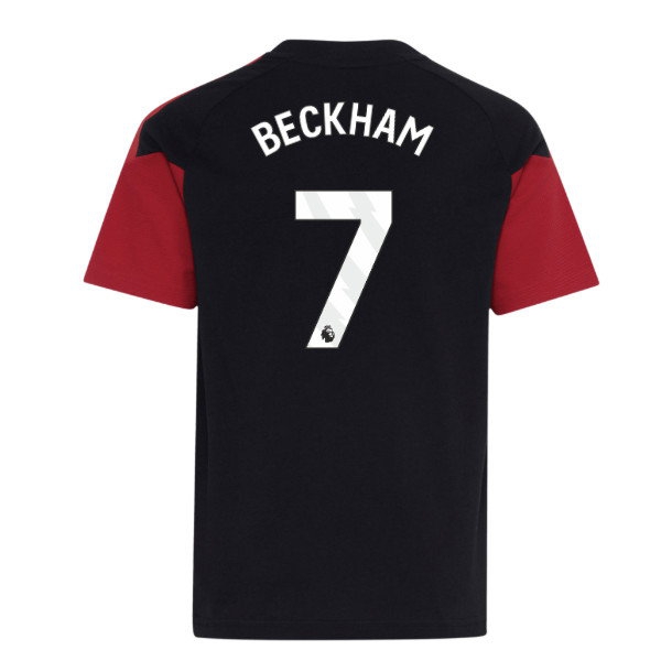 2026-2027 Man Utd Tiro Training Tee (Black) - Kids (Beckham 7) — Shop Online