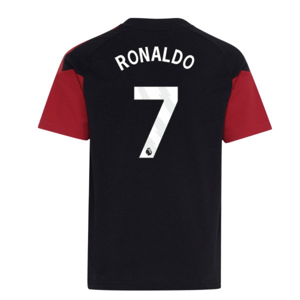 2026-2027 Man Utd Tiro Training Tee (Black) - Kids (Ronaldo 7) — Shop Now