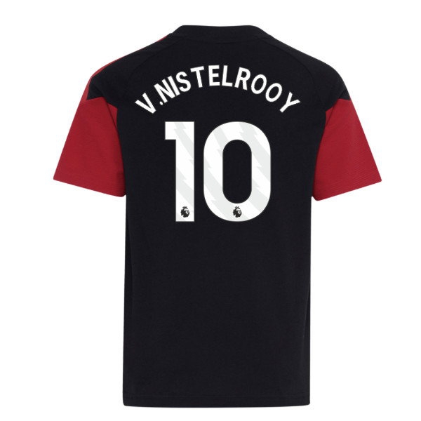 2026-2027 Man Utd Tiro Training Tee (Black) - Kids (V.Nistelrooy 10) — Shop Now