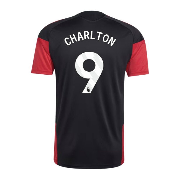 2026-2027 Man Utd Training Jersey (Black) (Charlton 9) — Buy Now