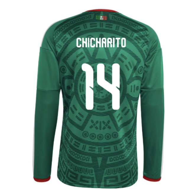 2026-2027 Mexico Long Sleeve Home Shirt (Chicharito 14) — Shop Now