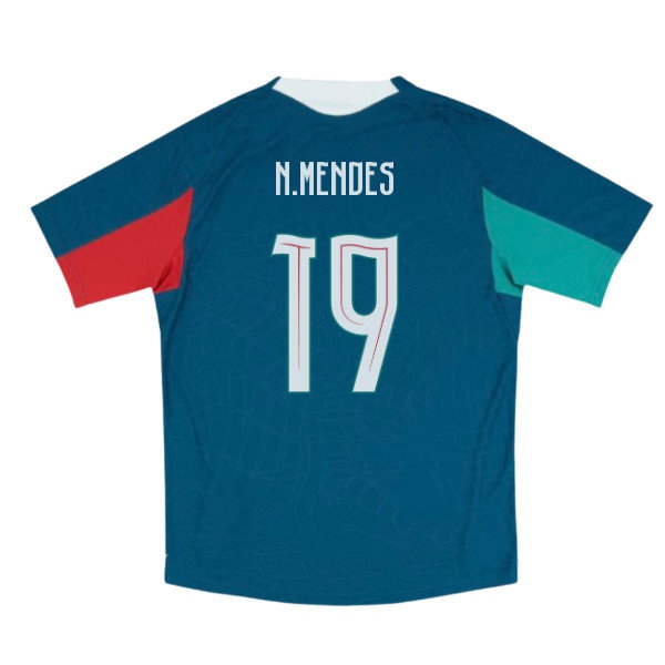 2026-2027 Portugal Training Jersey Pro (Ocean Tropic) (N.Mendes 19) — Shop Online