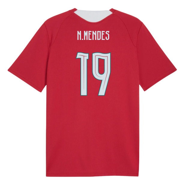 2026-2027 Portugal Training Jersey (Red) (N.Mendes 19) — Shop Now