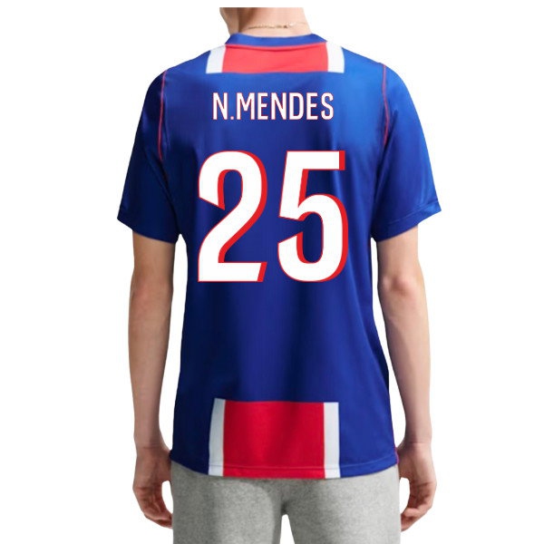 2026-2027 PSG Paris Saint Germain Home Shirt (N.Mendes 25) — Shop Online
