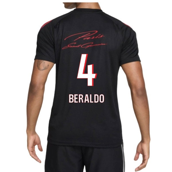 2026-2027 PSG Strike Training Shirt (Black) (Beraldo 4) — Shop Now