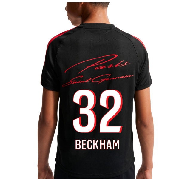 2026-2027 PSG Strike Training Shirt (Black) - Kids (Beckham 32) — Shop Online
