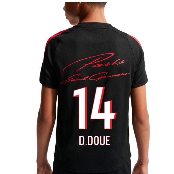2026-2027 PSG Strike Training Shirt (Black) - Kids (D.Doue 14) — Buy Online