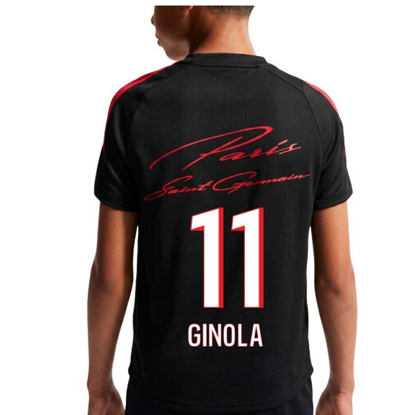 2026-2027 PSG Strike Training Shirt (Black) - Kids (Ginola 11) — Buy Online