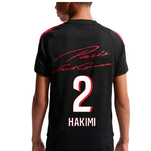 2026-2027 PSG Strike Training Shirt (Black) - Kids (Hakimi 2) — Buy Now