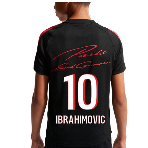 2026-2027 PSG Strike Training Shirt (Black) - Kids (Ibrahimovic 10) — Shop Now