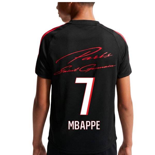 2026-2027 PSG Strike Training Shirt (Black) - Kids (Mbappe 7) — Buy Now