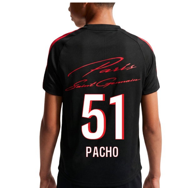 2026-2027 PSG Strike Training Shirt (Black) - Kids (Pacho 51) — Buy Online