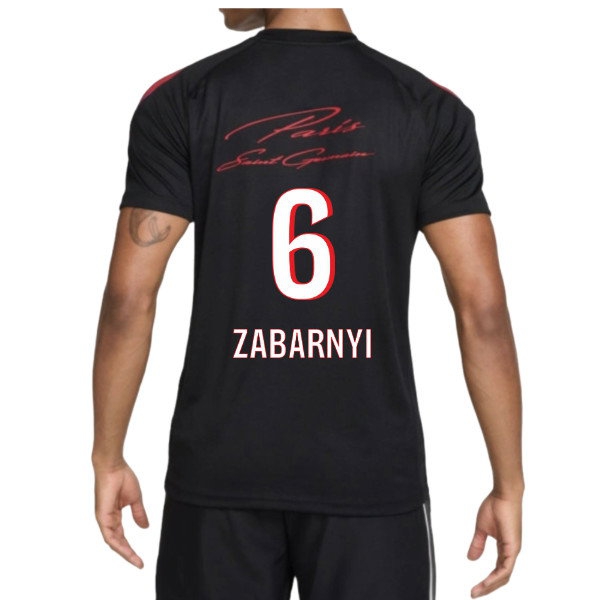 2026-2027 PSG Strike Training Shirt (Black) (Zabarnyi 6) — Shop Now