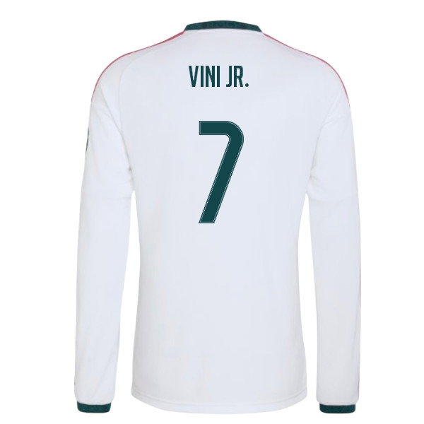 2026-2027 Real Madrid Long Sleeve Home Shirt (Vini Jr. 7) — Shop Now