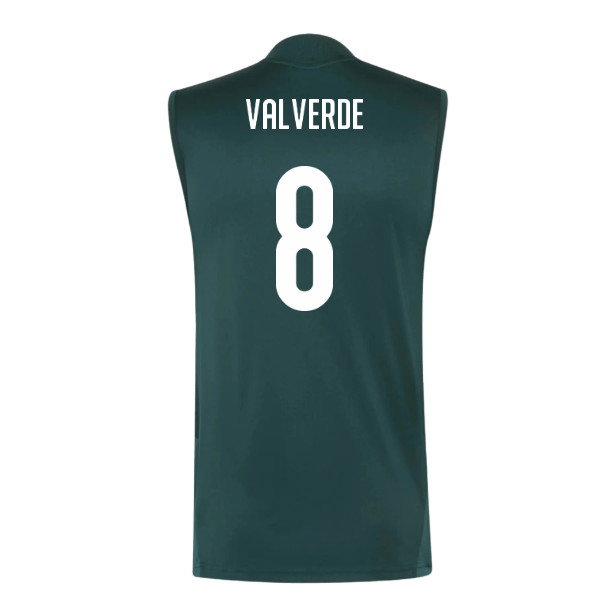 2026-2027 Real Madrid Sleeveless Training Jersey (Aurora Ivy) (Valverde 8) — Shop Online