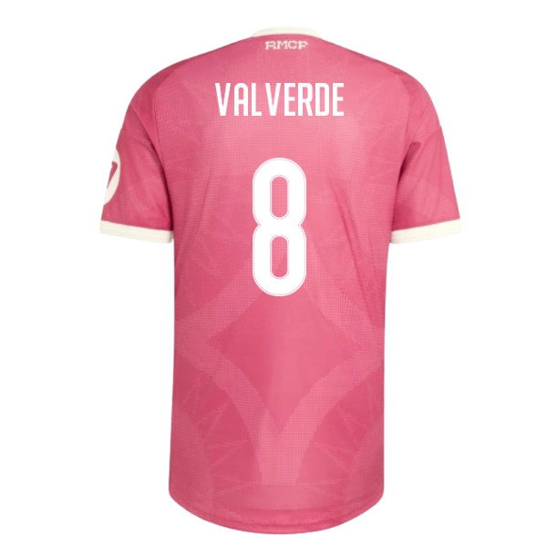 2026-2027 Real Madrid Third Player Version Shirt (Pink) (Valverde 8) — Shop Online