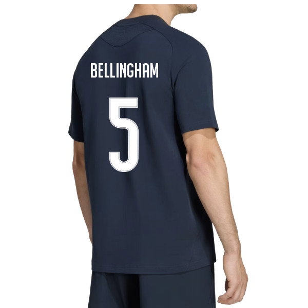 2026-2027 Real Madrid Tiro Travel Tee (Navy) (Bellingham 5) — Buy Now