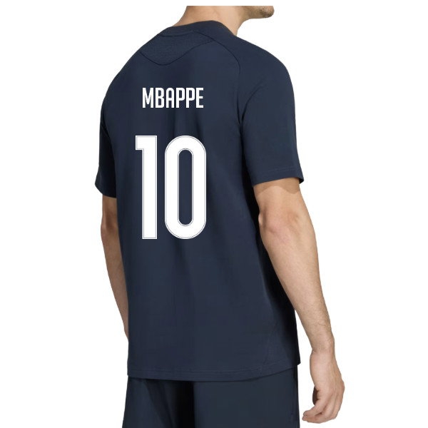 2026-2027 Real Madrid Tiro Travel Tee (Navy) (Mbappe 10) — Shop Online