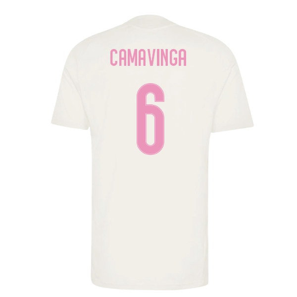 2026-2027 Real Madrid Training Jersey (Ivory) (Camavinga 6) — Shop Now