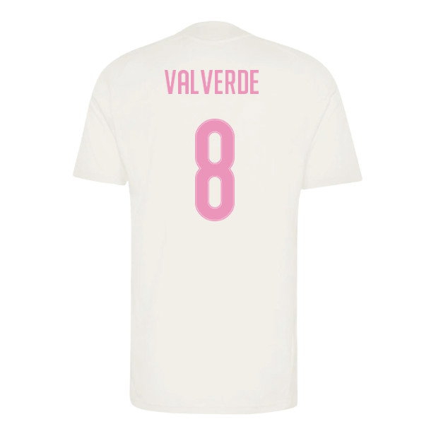 2026-2027 Real Madrid Training Jersey (Ivory) (Valverde 8) — Buy Online