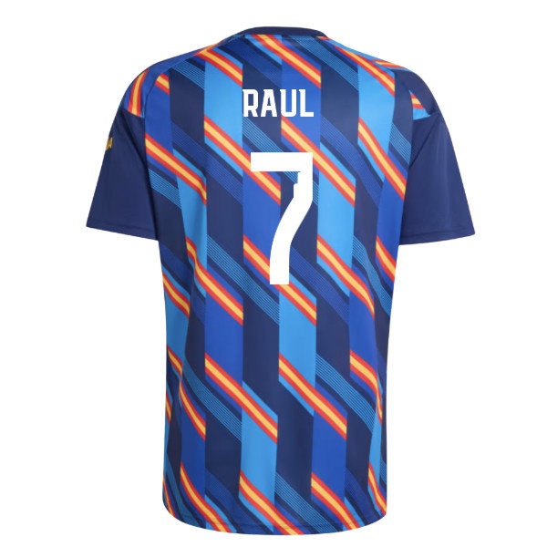 2026-2027 Spain Home Pre-Match Shirt (Dark Blue) (Raul 7) — Shop Online