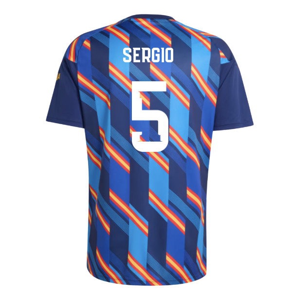 2026-2027 Spain Home Pre-Match Shirt (Dark Blue) (Sergio 5) — Shop Now