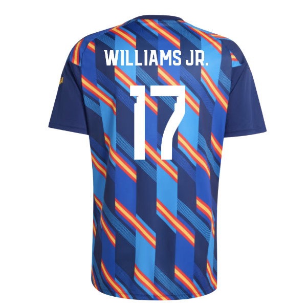 2026-2027 Spain Home Pre-Match Shirt (Dark Blue) (Williams Jr. 17) — Buy Now