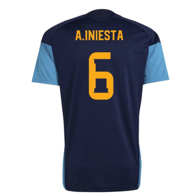 2026-2027 Spain Training Jersey (Night Indigo) (A.Iniesta 6) — Shop Now