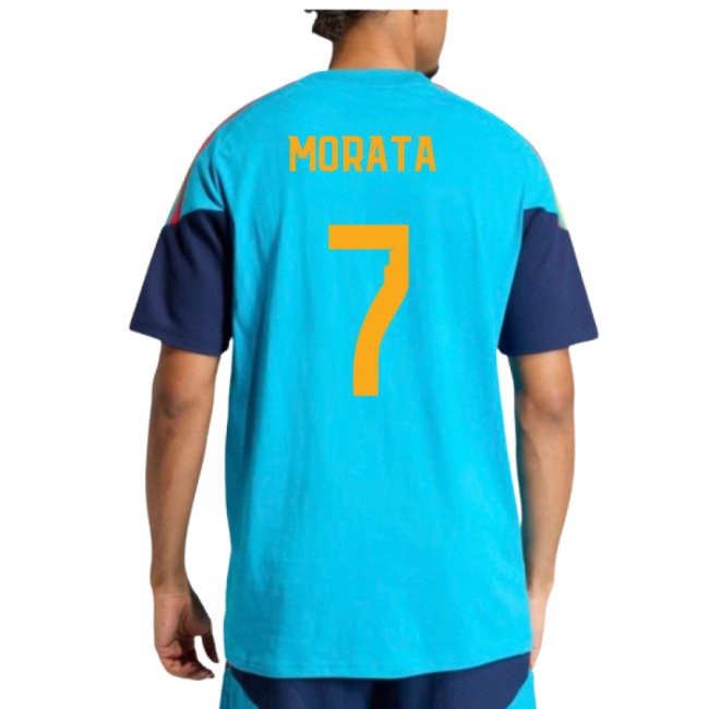 2026-2027 Spain Training Tee (Bold Aqua) (Morata 7) — Buy Online