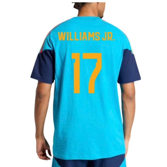 2026-2027 Spain Training Tee (Bold Aqua) (Williams Jr. 17) — Buy Now