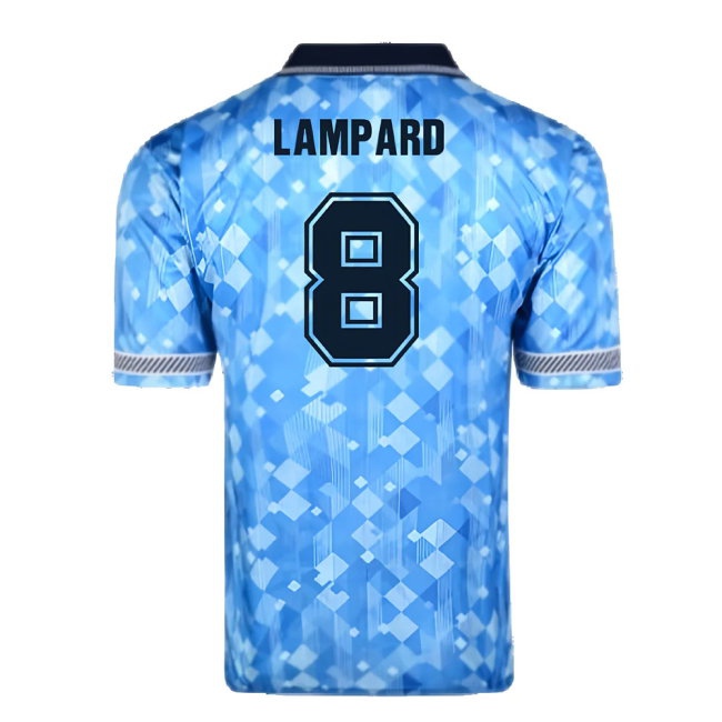 Score Draw England 1990 Third World Cup Finals Retro Football Shirt (Lampard 8) — Shop Now