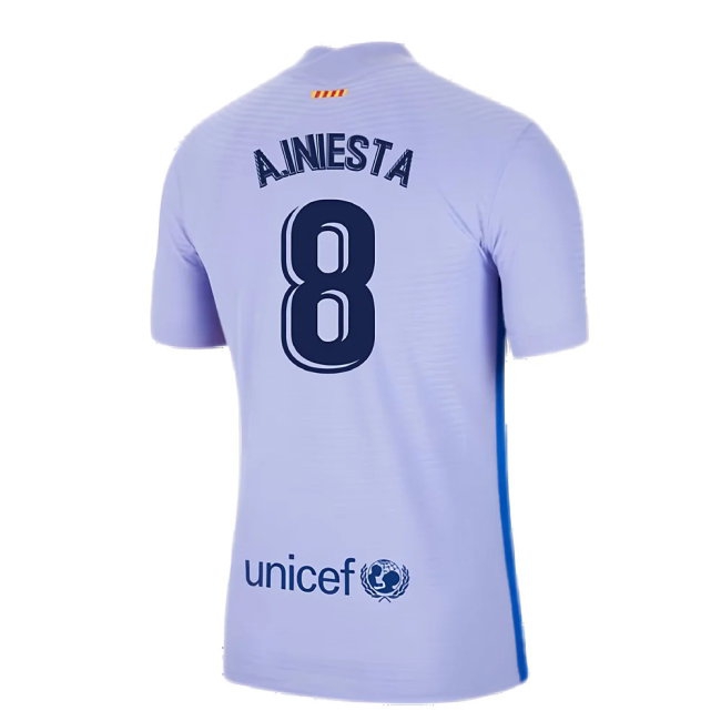 2021-2022 Barcelona Away Shirt (Kids) (A.INIESTA 8) — Shop Now