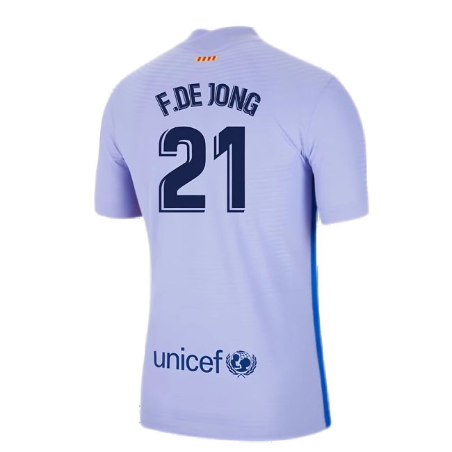 2021-2022 Barcelona Away Shirt (Kids) (F.DE JONG 21) — Buy Online